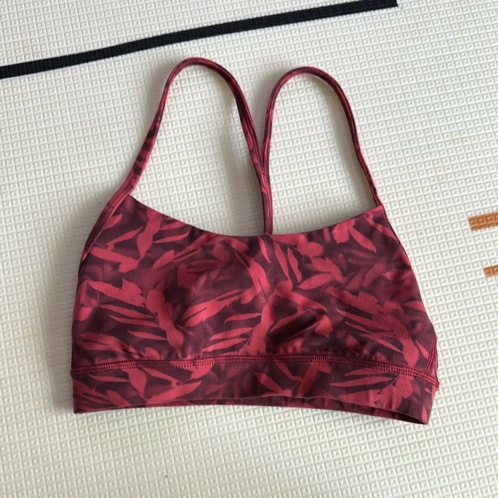 Lululemon Red Patterned Sports Bra